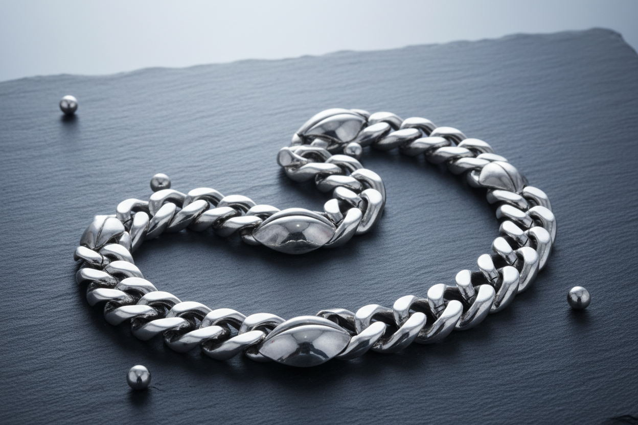 necklace silver heavy